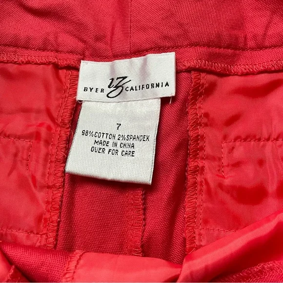 iz byer california pants 7 red - Picture 6 of 7